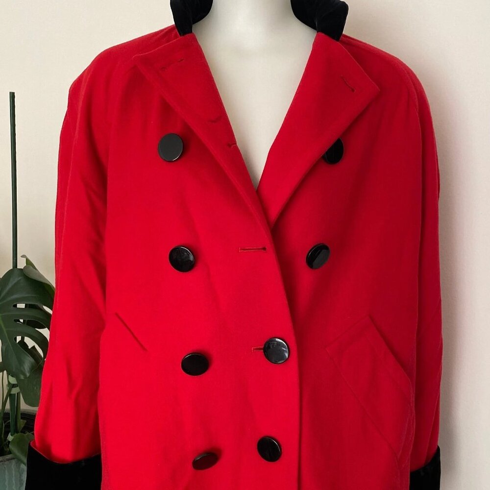Vintage 1980s/90s Carlisle Red Wool Coat